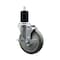 Service Caster 5'' Gray Poly Swivel 1-3/4'' Expanding Stem Caster with Brake SCC-EX20S514-PPUB-TLB-134 - alternate 1